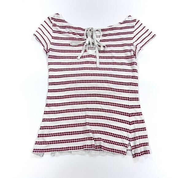 Anthropologie pilcro and the letterpress red print sht sleeve tee w/ tie back XS - Picture 2 of 11